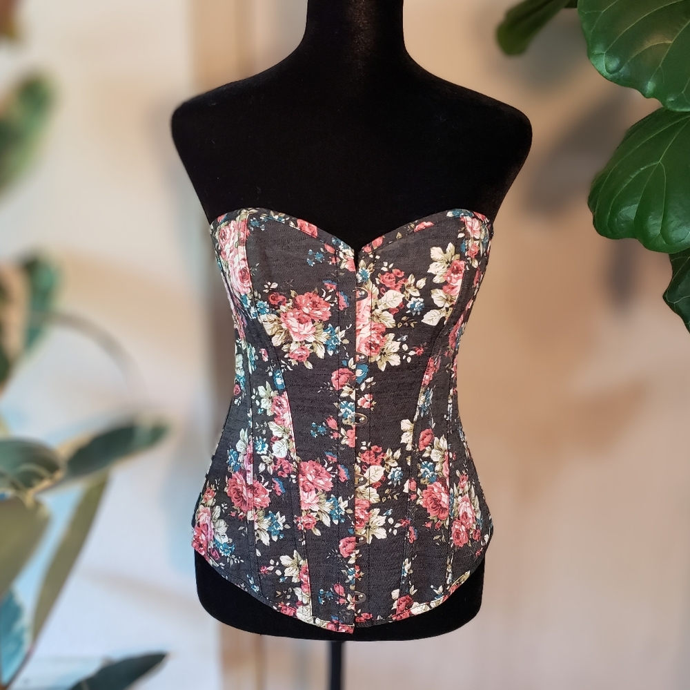 Vintage Style Floral Corset